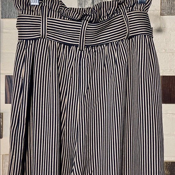 J. CREW Point Sur paper bag pants Black & Tan stripe jumpsuit size 4 BRAND NEW - Picture 7 of 16